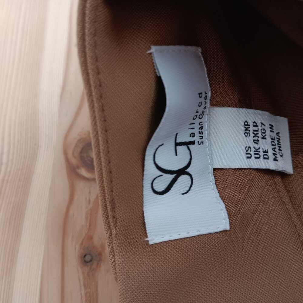 Tailored by Susan Graver Petite Ponte Mock Neck Dress ,Caramel Sz 3XP a611031 - Picture 3 of 3